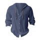 thumbnail image 4 of Camisa con capucha y botones de color liso para hombre: bolsillo en el pecho, corte holgado, tejido de poliéster, lavable a máquina, tallas S-XXXL, 4 of 4