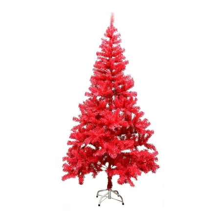 ALEKO Artificial Holiday Tree - 6 Ft - Coral Pink