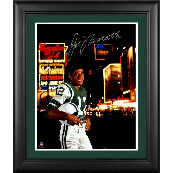 Joe Namath New York Jets Framed Autographed 16" x 20" Broadway Photograph - Fanatics Authentic Certified