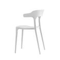 thumbnail image 6 of Dining Chairs, Stackable Plastic Chairs Set of 4, Polypropylene Seat with Reinforced Feet, Kitchen and Patio Chairs, 29.9 Inch White, 6 of 7