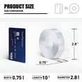 thumbnail image 2 of ICERUN 2026 New Double Sided Adhesive Nano Tape 2 Rolls 3/4Inch Total 20Ft Removable Strong Adhesive Mounting Tape Double Sided Tape Heavy Duty Tape No Residue Transparent Tape, 2 of 7