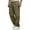 Z57-Army Green, variant on Travel Pants for Men Quick Dry Classic Stretch Cropped Pants Breathable Nylon Baggy Pants Multi-Pocket