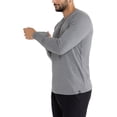 thumbnail image 5 of X RAY JEANS Mens Long Sleeve Henley T-Shirt, Charcoal Heather, S, 5 of 9