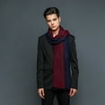 thumbnail image 4 of Men‘s Scarf Fashion Widen Warm Stripe Pattern Winter Scarf Winter Neckerchief, 4 of 10