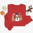 thumbnail image 5 of SYMOID Womens Red Christmas Sweatshirt, Soft Cotton Loose Crew Neck with Snowman Graphic, Festive Holiday Pullover for Women (S-XXL),Size L, 5 of 6