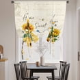 thumbnail image 3 of Yellow Sunflowers Balloon Curtains for Bedroom/Front Door/Bathroom, Daisy Bees Elegant Pastoral Floral Tie Up Curtains 63 Inch Length Light Filtering Kitchen Curtains Shades for Windows 46"x63", 3 of 8