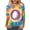 #0406-Multicolor, variant on Womens Tie Dye Bunny Print T Shirt 3/4 Sleeve Crew Neck Casual Tops Easter Rabbit Graphic Tees for Spring Vacation Wear