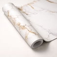 thumbnail image 5 of Dundee Deco Peel and Stick Faux Marble Wallpaper Roll, 24" x 9', White, Grey Gold Veins, 5 of 8