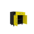 thumbnail image 4 of Manhattan Comfort Eiffel 2-Piece Wood Mobile Garage Cabinets in Yellow, 4 of 9