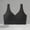 Black, variant on BRGZLK Women Front Zipper Sports Bras Solid Color Seamless Wide Strap Wirefree Post Surgery Front Closure Push-Up Bra Gray Free Size