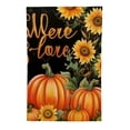 thumbnail image 2 of PHYHOO Fall Welcome Garden Flag, Pumpkin Sunflowers Black Double Sided Decorative Flag for Outside Yard Lawn Outdoor Decoration White, 2 of 6