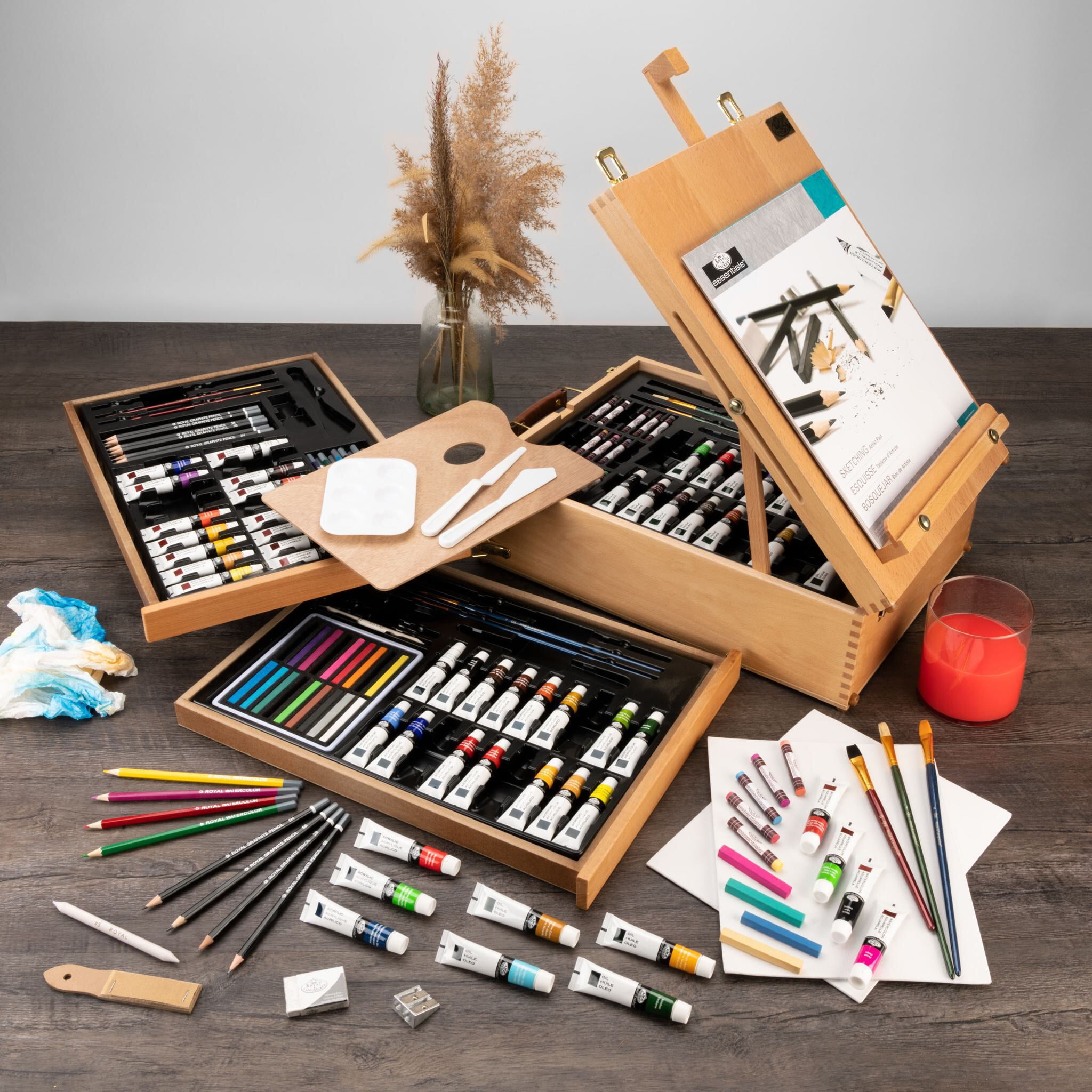 Royal & Langnickel Mixed Media Artist Easel Set - 150pc