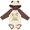 Natural & Brown w Ears, variant on I Love my Peepaw to the Moon and Back Cute Sheep Boys or Girls Long Sleeve Baby Bodysuit