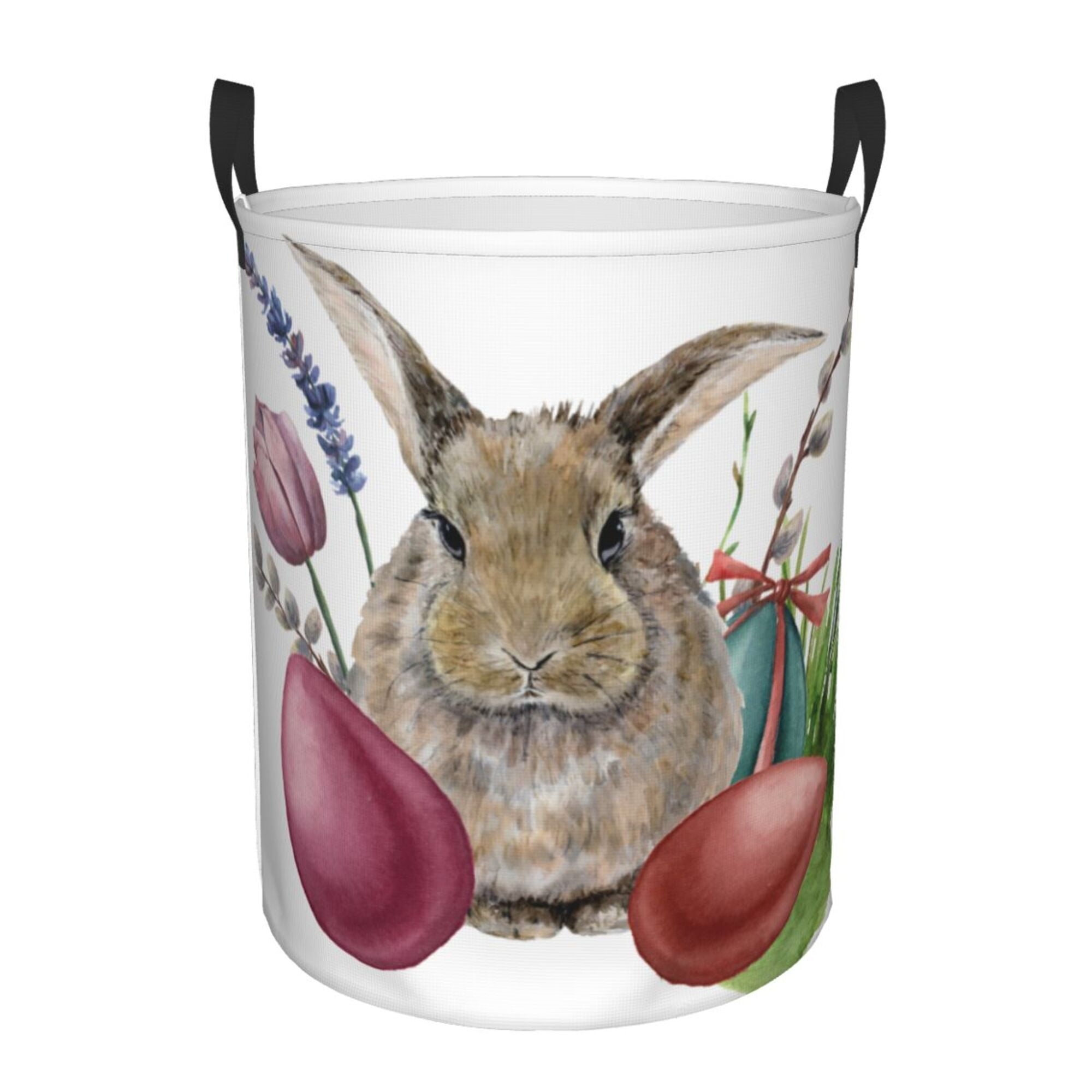 LNWH Laundry Basket, Easter Egg with Bunny Pattern Foldable Laundry