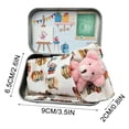 thumbnail image 3 of Pocket Bear in Tin Box, Mini Plush Toy Keepsake with School-Themed Illustration, Comfortable Gift for First Day of School Students, 3 of 6