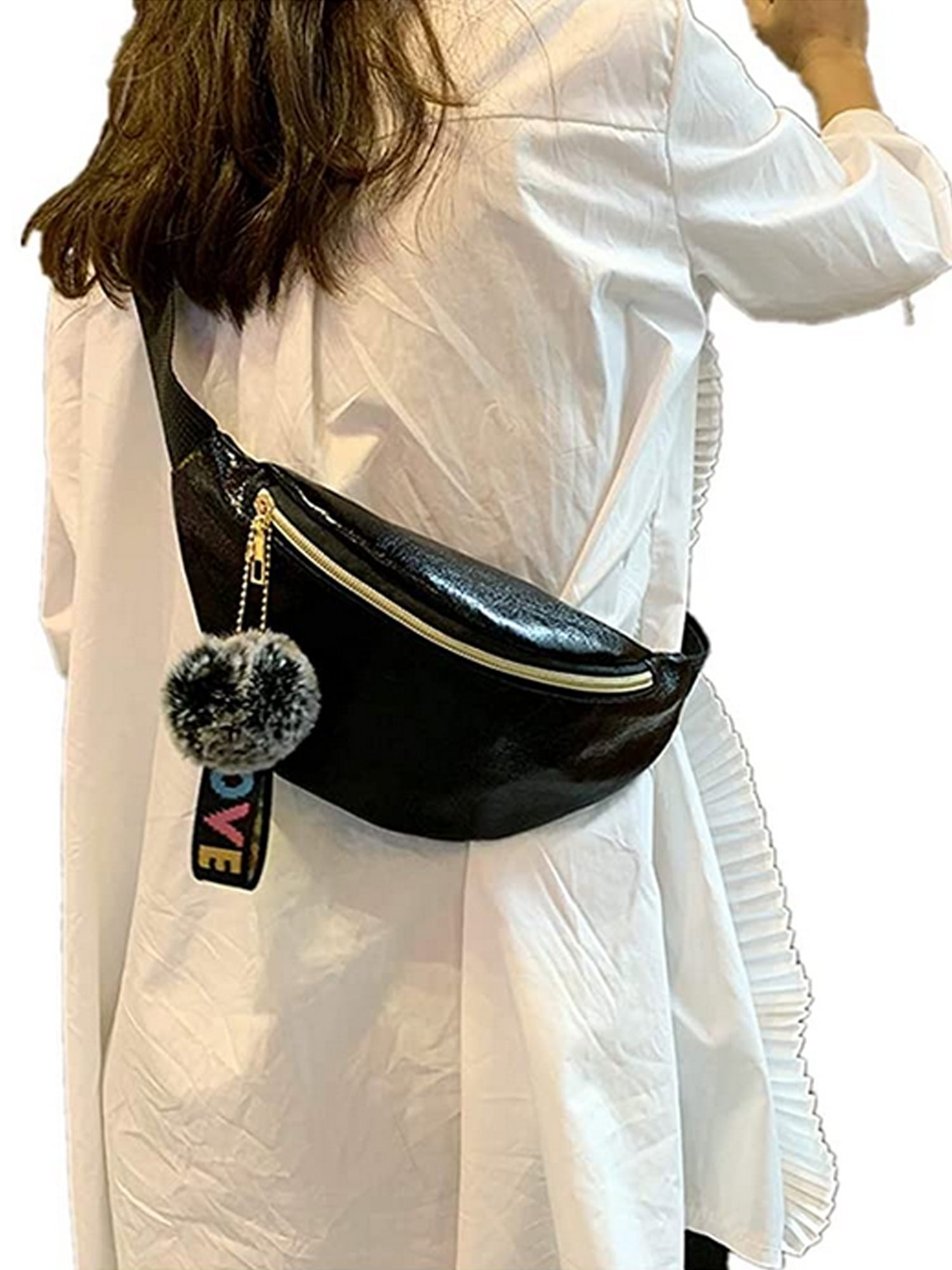 Women Waist Fanny Pack Leather Pouch Belt Hip Purse Bum Bag Satchel Shoulder Bag 