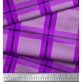 thumbnail image 2 of Soimoi Viscose Chiffon Fabric Check Check Decor Fabric Printed Yard 42 Inch Wide, 2 of 5