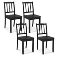 thumbnail image 1 of Gymax Wood Dining Chair Set of 4 w/ Rubber Wood Legs Curved Backrest for Kitchen Black, 1 of 10