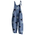 thumbnail image 1 of PMUYBHF Salopette en Denim du 4 Juillet pour Femmes Grande Taille Femme Saint-Valentin Imprimée Rétro Décontractée Simple Combinaison à Bretelles Pantalon, 1 of 4