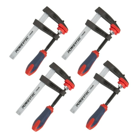 

POWERTEC 4-inch F Clamp Heavy Duty F Style Bar Clamps 330 lb Capacity Each 4PK 71591-P2