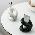 thumbnail image 4 of Bathroom Ceramics Toothbrush Holder Rope Knots Tooth Brushes Storage Holder, 4 of 7