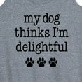 thumbnail image 3 of Instant Message - Dog Thinks I'm Delightful - Women's Racerback Tank Top, 3 of 6