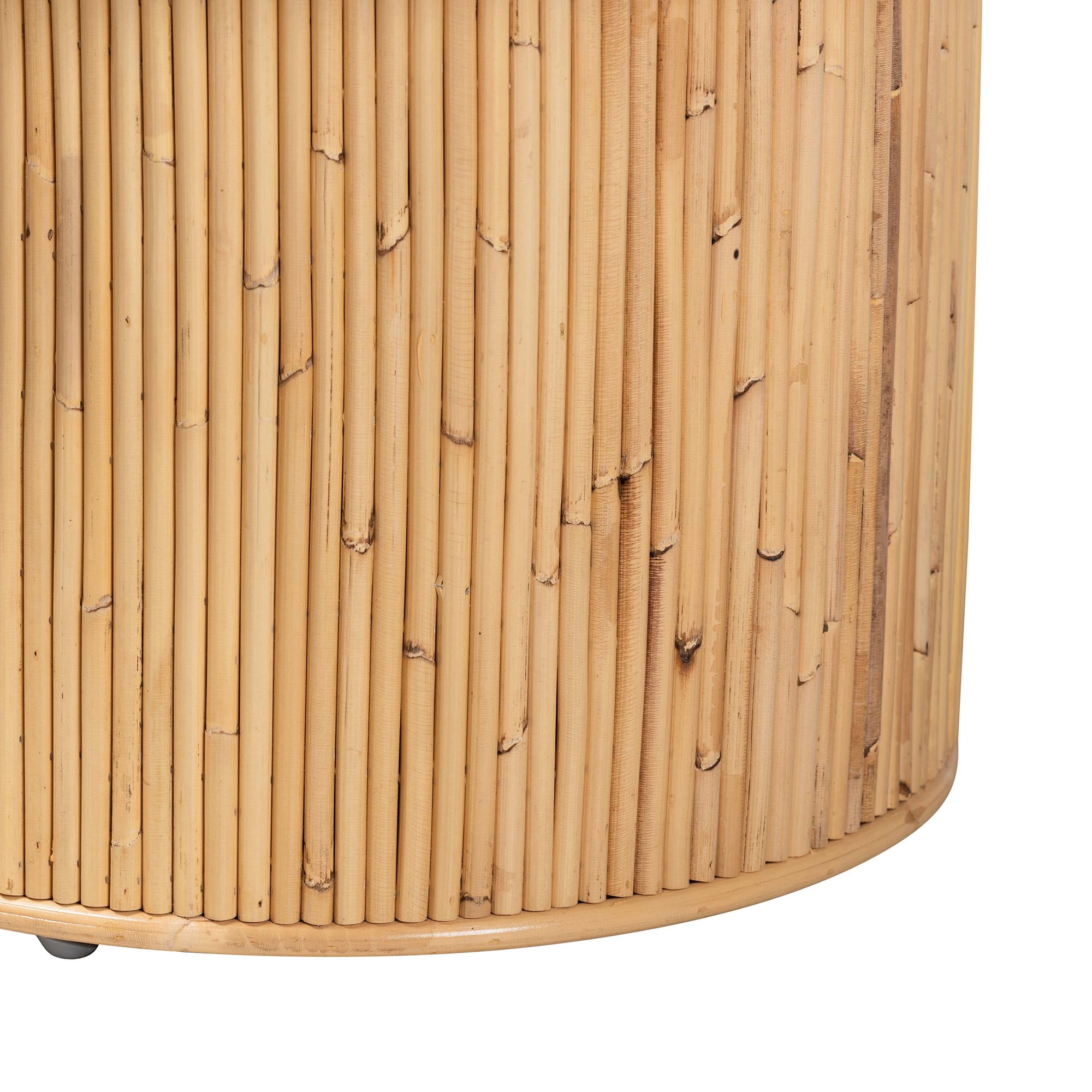 bali & pari Iryna Boho End Table, One Size, Light honey