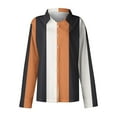 thumbnail image 4 of DAFPZW Womens Button Down Casual Shirts Color Block Striped Blouse Tops Long Sleeve Collar Shirt Dressy Work Outfits Clothing, 4 of 4