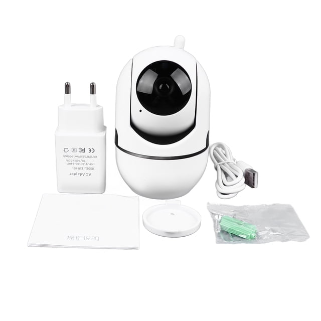 Cámara de vigilancia inalámbrica inteligente de 1MP, intercomunicador de Audio, Wifi, Monitor de vigilancia del hogar, cámara con enchufe europeo de 100-240V