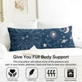 thumbnail image 3 of Starry Night Body Pillow Cover 20x54 - Mystical Sky Design with Invisible Zipper - Breathable Goth Pillowcase for Sleeping & Maternity Support, 3 of 7