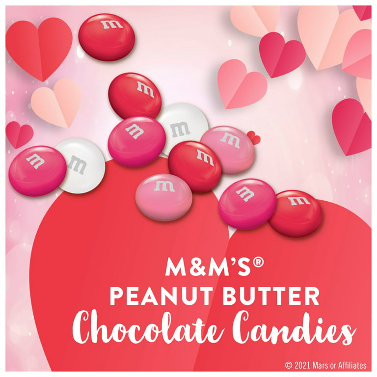 M&M'S Valentine's Day Peanut Butter Milk Chocolate Candy, 9.48 oz