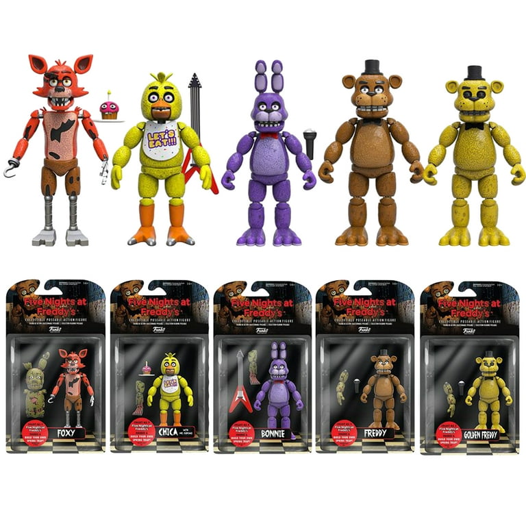 Five Nights at Freddy's Funtime Foxy Articulated Action Figure, 8.7 inch, Size: One size, Green