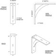 thumbnail image 2 of Soporte de acero Ekena Millwork Legacy, cobre martillado, 2 x 8 x 8 pulgadas, 2 of 9