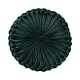 thumbnail image 2 of Velvet Round Throw Pillow Pleated Round Pillow Cushion Decoration for Couch Chair Bed Car(Dark Green), 2 of 6
