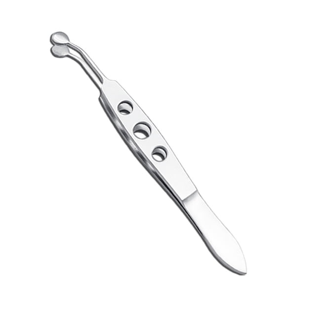 Pinzas de precisión del párpado Pantalas de mano Pequeño Masaje de ojos reutilizables Pequeños Clips de limpieza Herramientas faciales con asa antideslizante SPA Cuidado personal Punta redonda grande Inevent CE011614-01