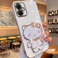 thumbnail image 1 of Carcasa Para Motorola Moto G73 G53 G23 G13 G42 Funda Blanda Para Teléfono Espejo De Maquillaje KT Gato Soporte Giratorio Cubiertas Traseras Gao Jiahui unisex, 1 of 2