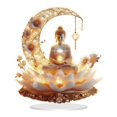 thumbnail image 4 of Letrero decorativo acrílico plano 2D de Buda, fácil de armar, decoración de mesa Color A, 4 of 9