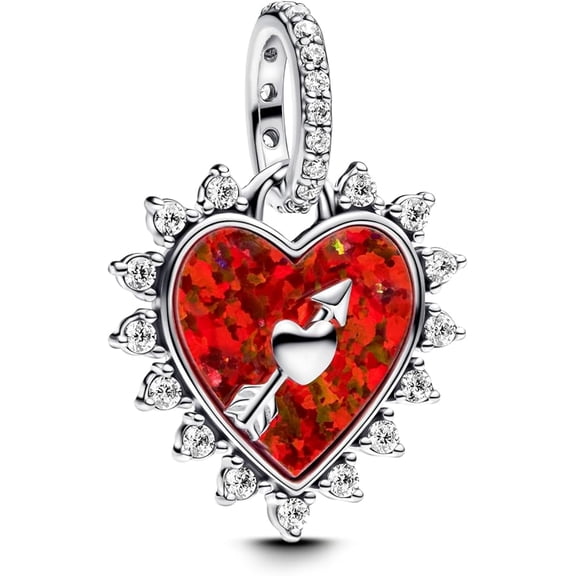 Pandora Spinnable Arrow Heart Dangle Charm