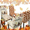 thumbnail image 7 of Fall Chair Covers Set of 4 Gnome and Pumpkin Chair Back Cover Dining Chair Covers for Kitchen Party Removable Seat Covers for Chairs Fall Decorations, 7 of 7