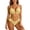 Yellow, variant on Bikini Sets for Women Ruffled Halter Triangle Bikini Top with Swim Bottom Two Piece Swimsuit Bathing Suit