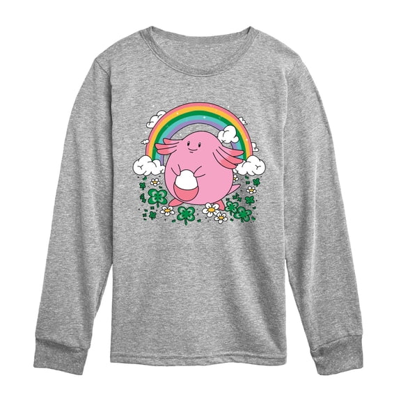 Pokémon - Chansey St. Patty's - Youth Boys Long Sleeve Graphic T-Shirt