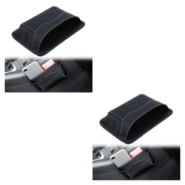 VONKY Large Capacity Car Seat Bag Non-shedding Fine Stitching Small Occupation Seat Side Pocket Removable 2Set