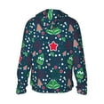 thumbnail image 3 of Uemuo Christmas Pattern Women's Full Zip UPF 50+ Sun Protection Hoodie Jacket Long Sleeve Sun Shirt Hiking Outdoor Performance with Pockets-3X-Large, 3 of 9