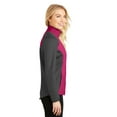 thumbnail image 3 of Port Authority Ladies Hybrid Soft Shell Jacket-4XL (Pink Azalea/ Grey Steel), 3 of 6