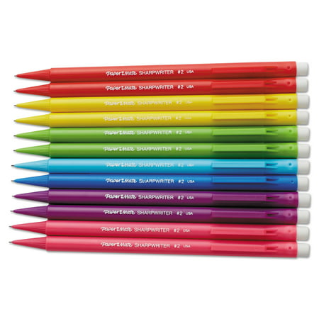 Paper Mate Sharpwriter Mechanical Pencil, HB, 0.7 mm, Assorted Color Barrels,
