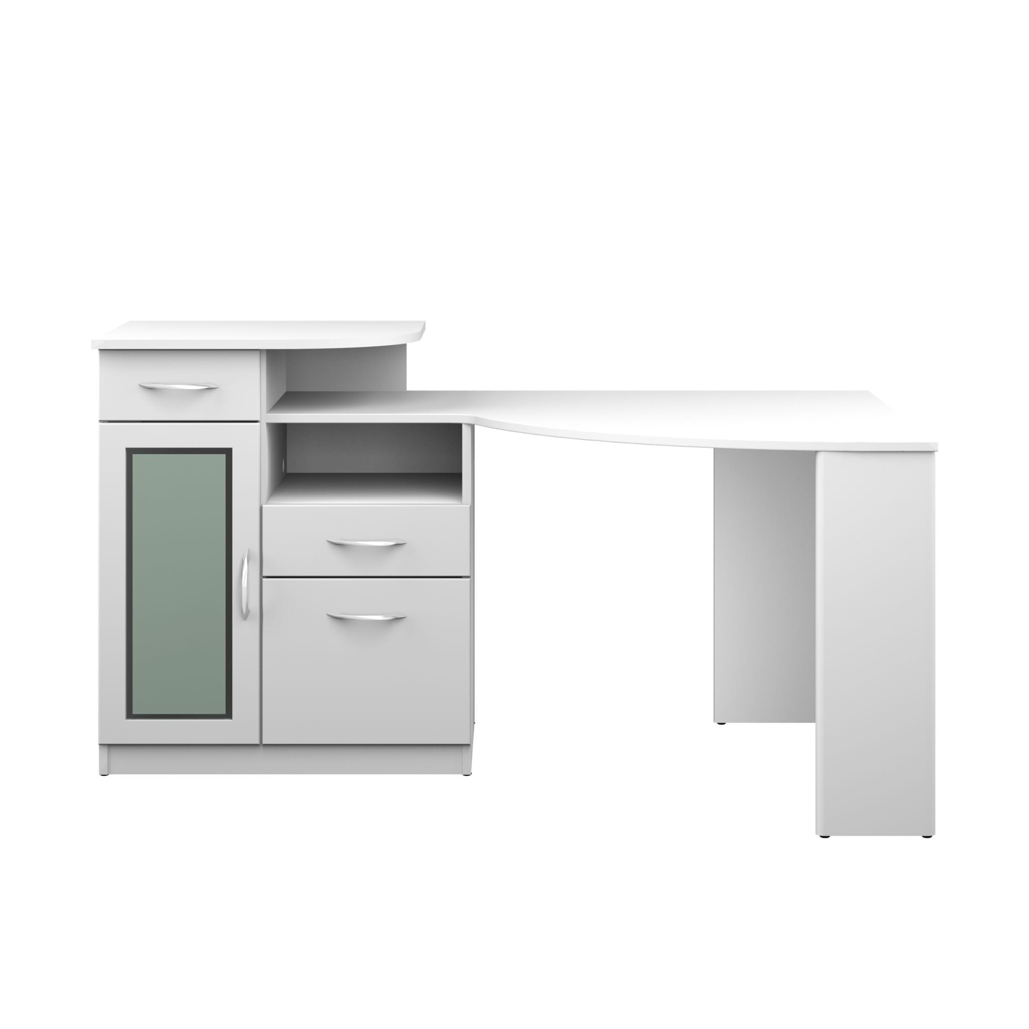 Bush Furniture Vantage Corner Desk Pure White