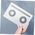 thumbnail image 4 of FENGGUIQU Stable White Laptop Cooling Stand with Dual Fans and Silicone Padding for Ventilation, 4 of 7