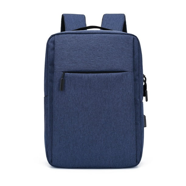Mochilas de la computadora portátil Mochila de manga de gran capacidad Mochila con el agujero de carga Escuela acolchada computadora bolsas de hombro azul oscuro 15.5 pulgadas seitruly OD003532-03