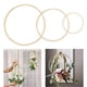 thumbnail image 1 of 3x Aros Bordados Macramé Anillo para Manualidades DIY Boda 15cm 30cm 40cm Baoblaze Anillos de bambú, 1 of 8