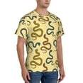 thumbnail image 4 of Yiaed Various Snake Print Mens Short Sleeve Tight Fit T-Shirt, Crewneck Casual Tee-X-Large, 4 of 5